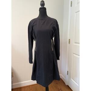 Adidas Originals Long Sleeve Dress in Black with Gold Zippers